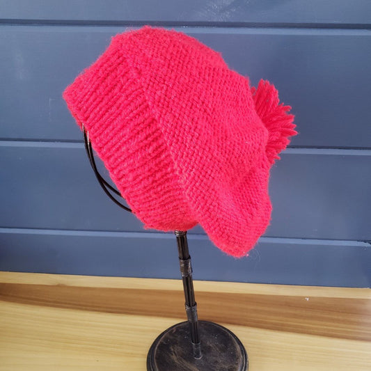 Vintage Red Knit Beret