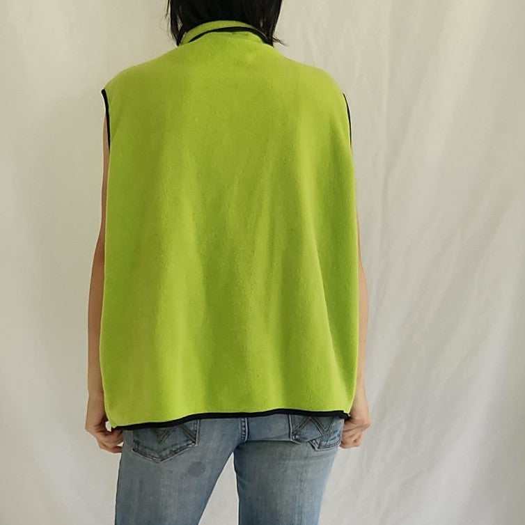 Y2K Green Fleece Vest