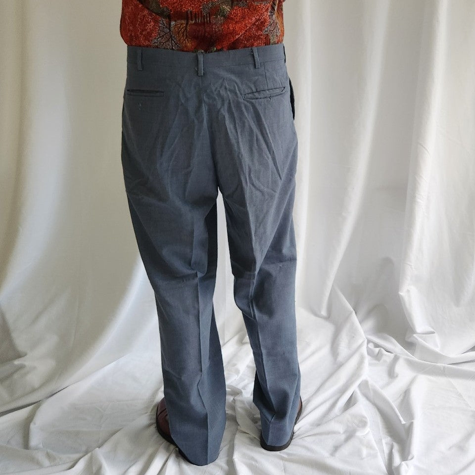 80s Blue Pleated Slacks