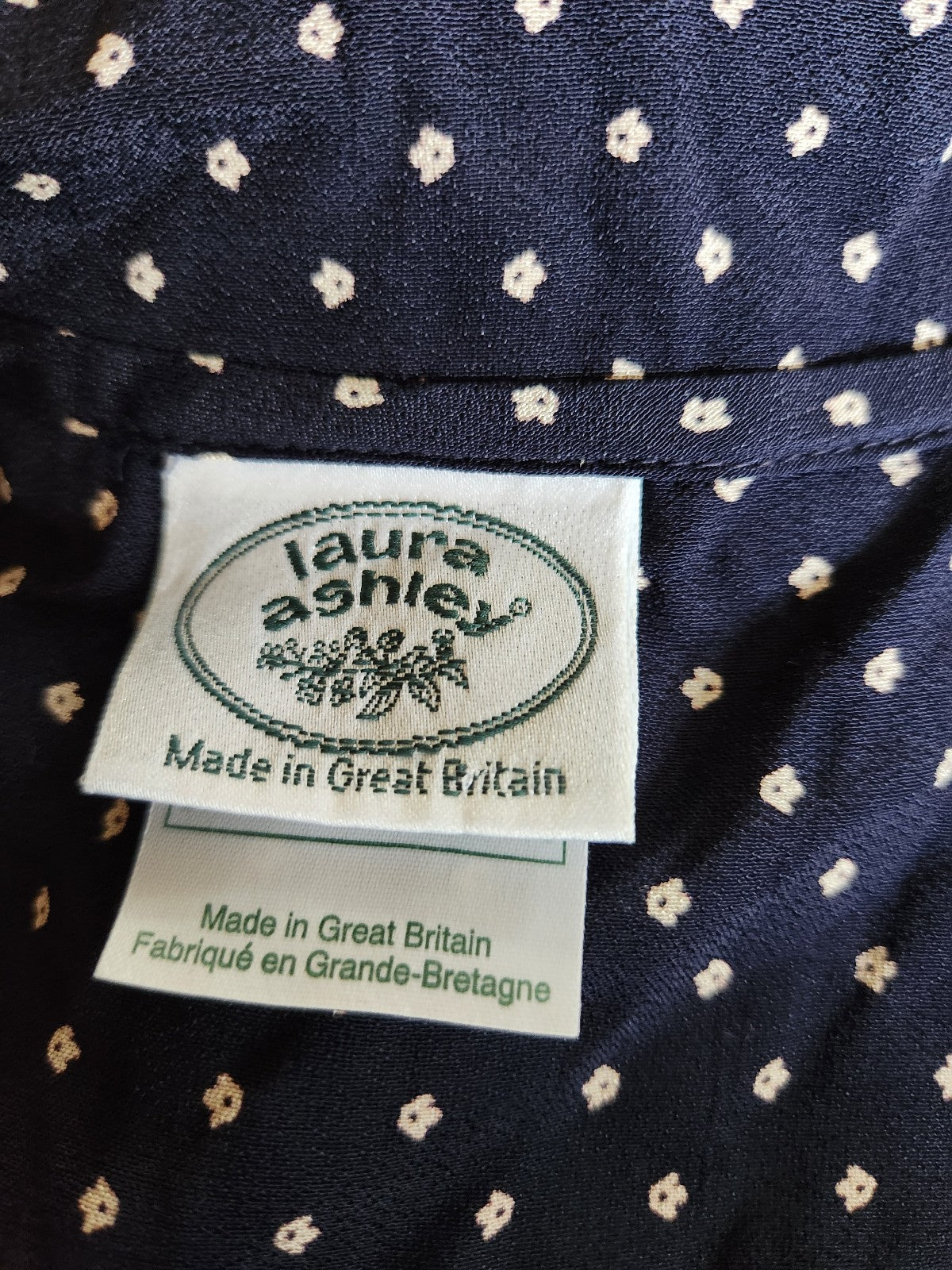 90s Laura Ashley Navy Blue Ditsy Floral Skirt Set