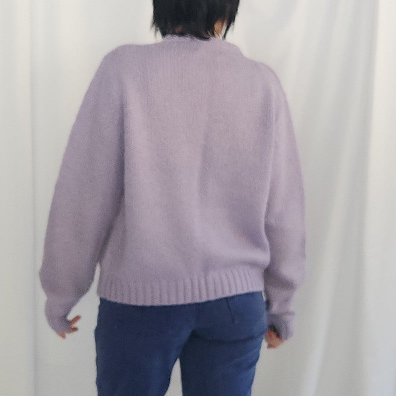 80s Lilac Purple Cardigan