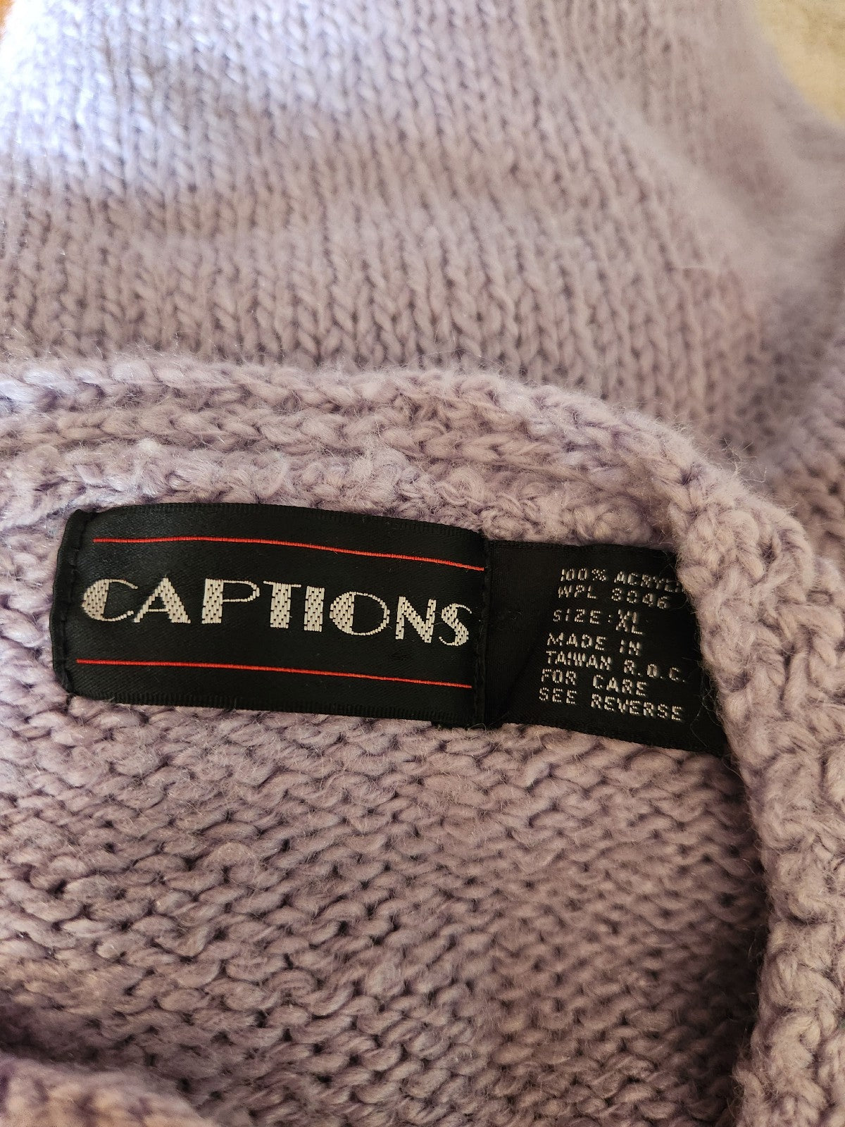 80s Lilac Purple Cardigan