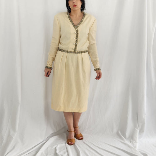 80s Does 60s(?) Worsted Wool Dress