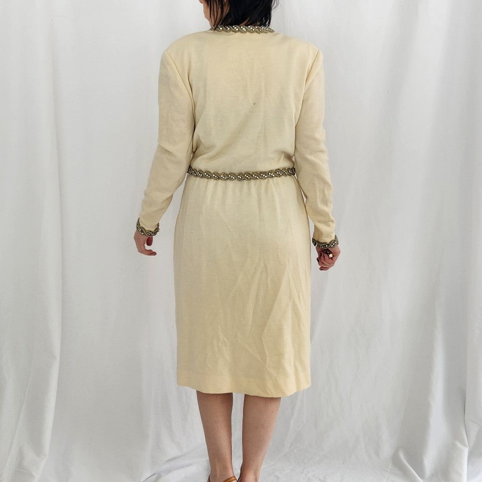 80s Does 60s(?) Worsted Wool Dress