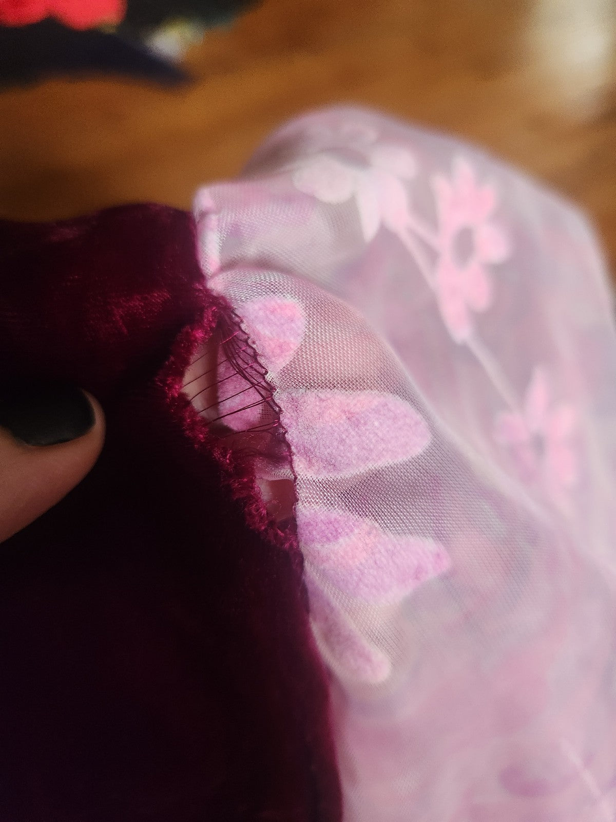 70s Does Renaissance Homemade Pink Velvet Gown