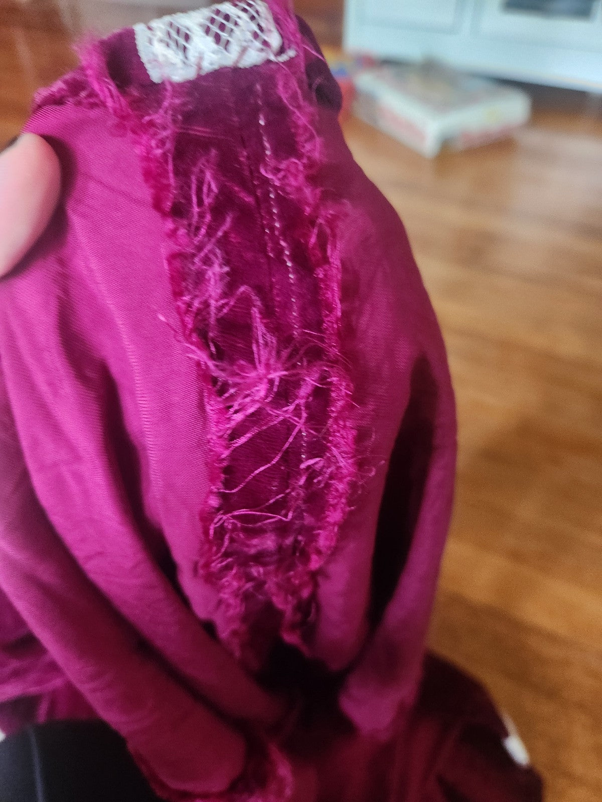 70s Does Renaissance Homemade Pink Velvet Gown