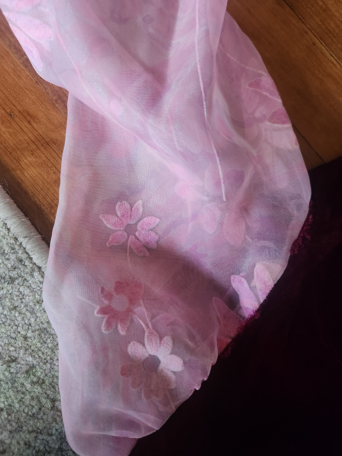 70s Does Renaissance Homemade Pink Velvet Gown