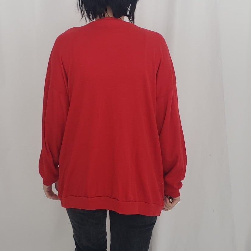 80s/90s Red Oversize Cardigan