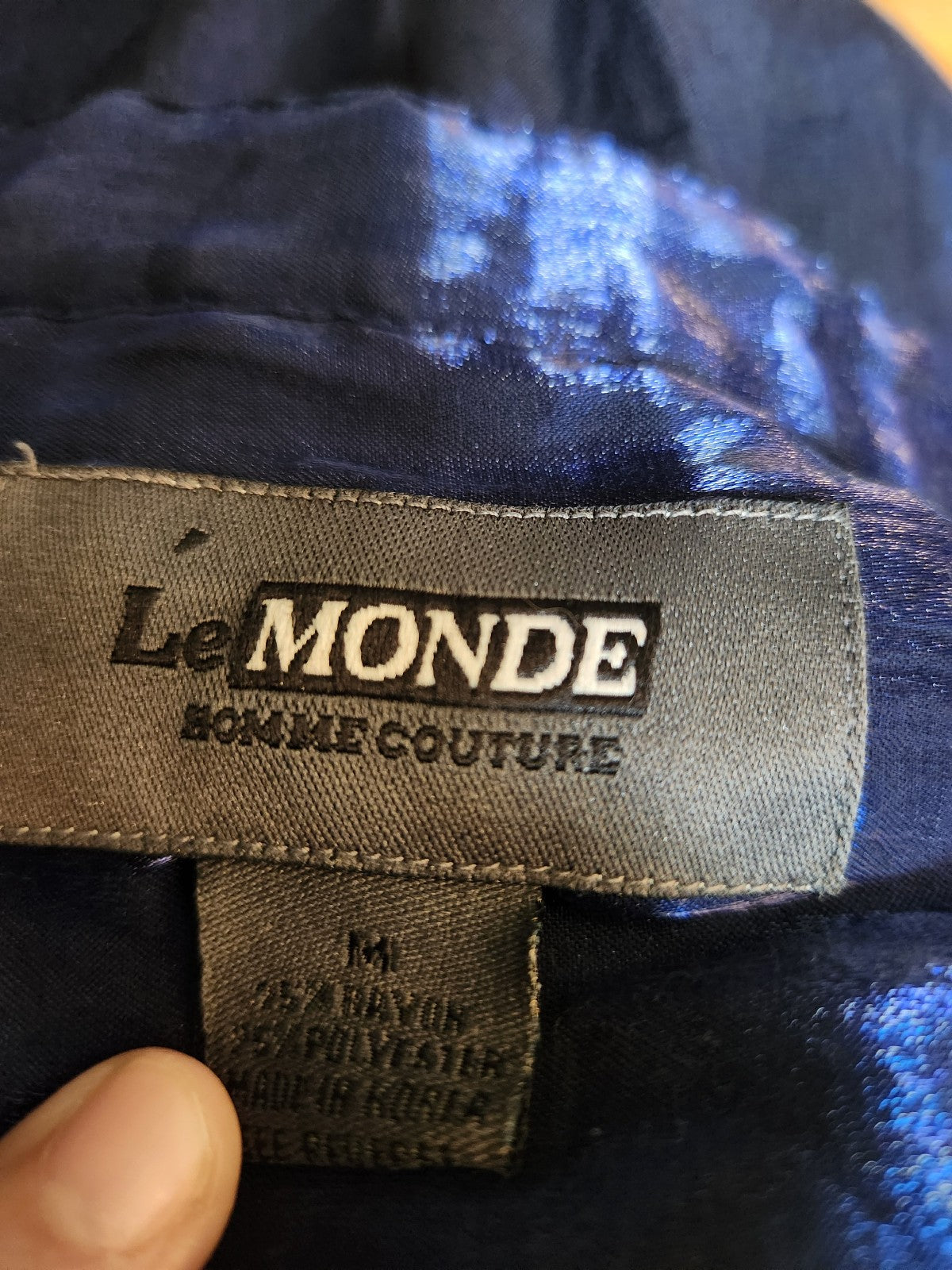 90s Blue/Purple Shiny Button Down Shirt