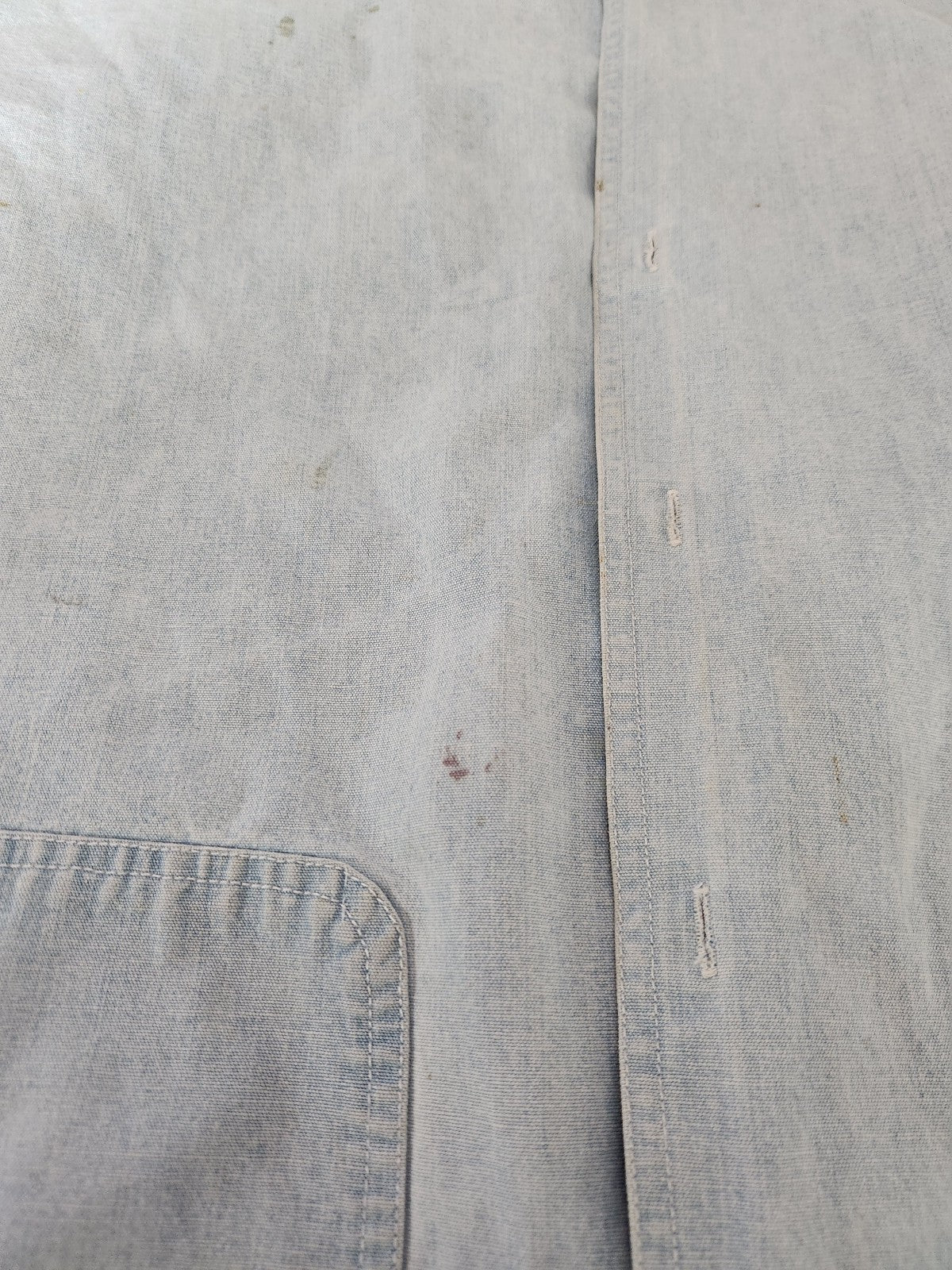 90s Light Wash Denim Button Down Shirt