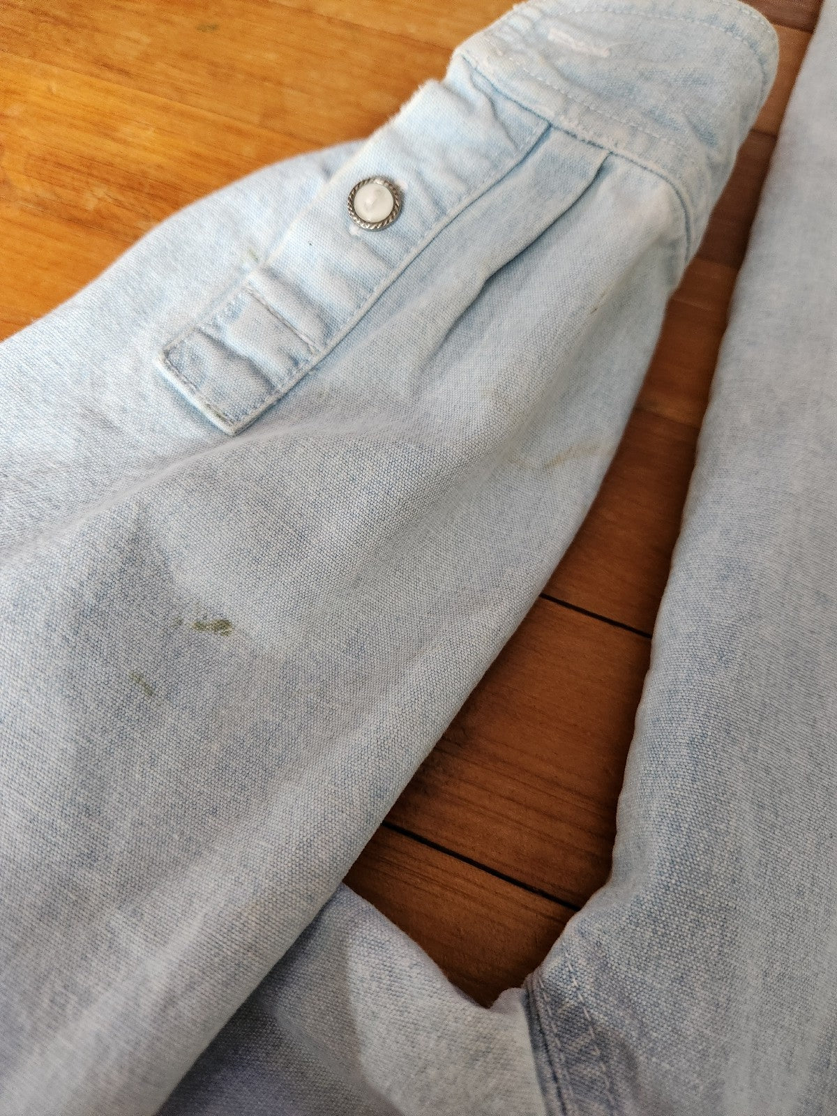 90s Light Wash Denim Button Down Shirt