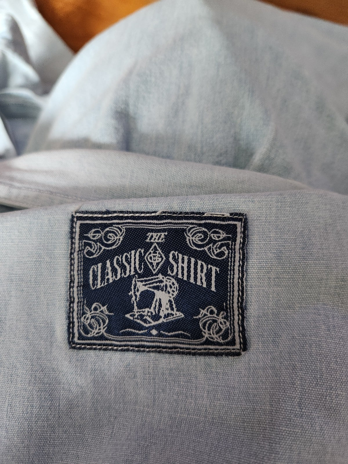 90s Light Wash Denim Button Down Shirt