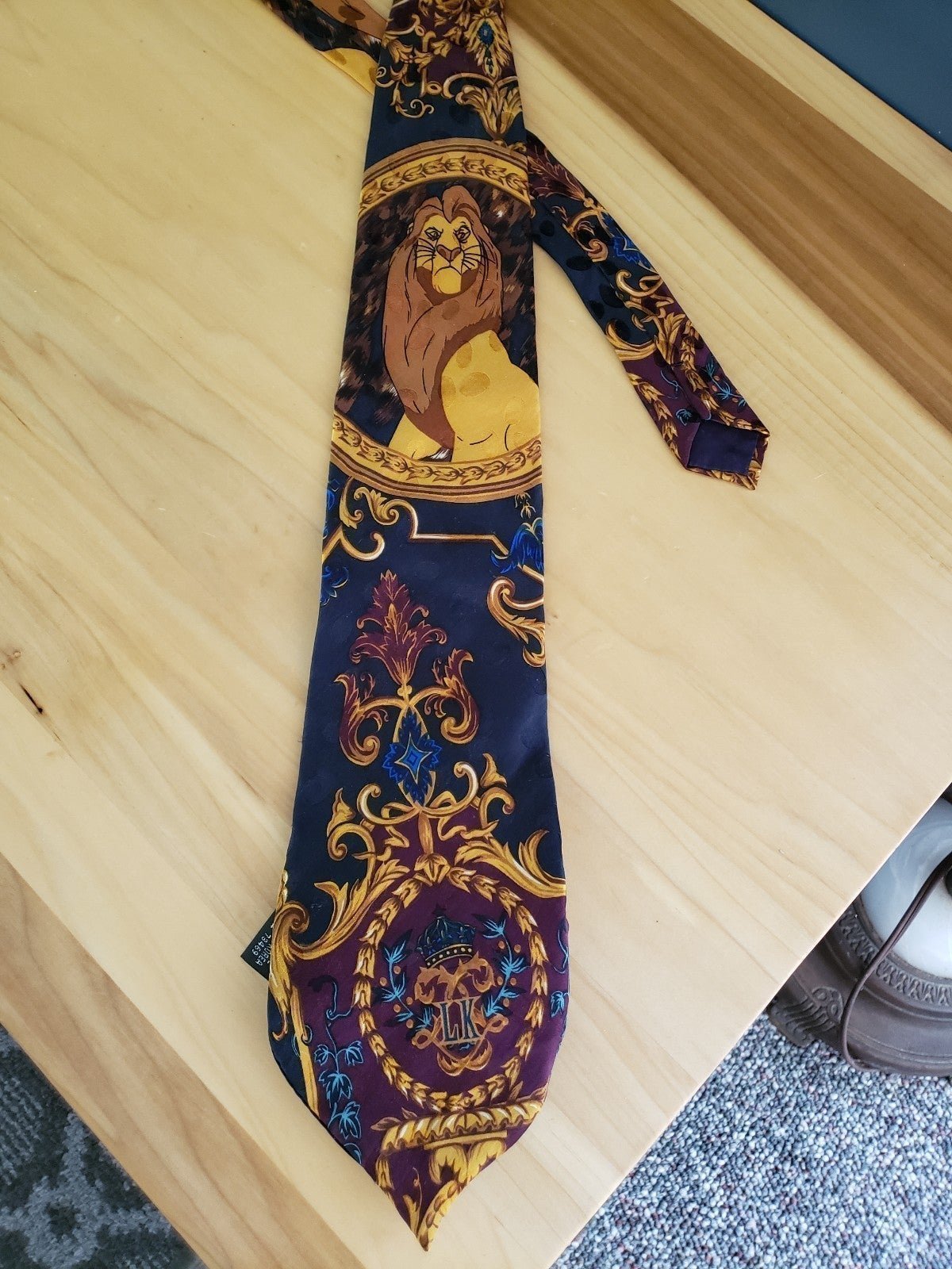 Vintage Lion King Silk Tie