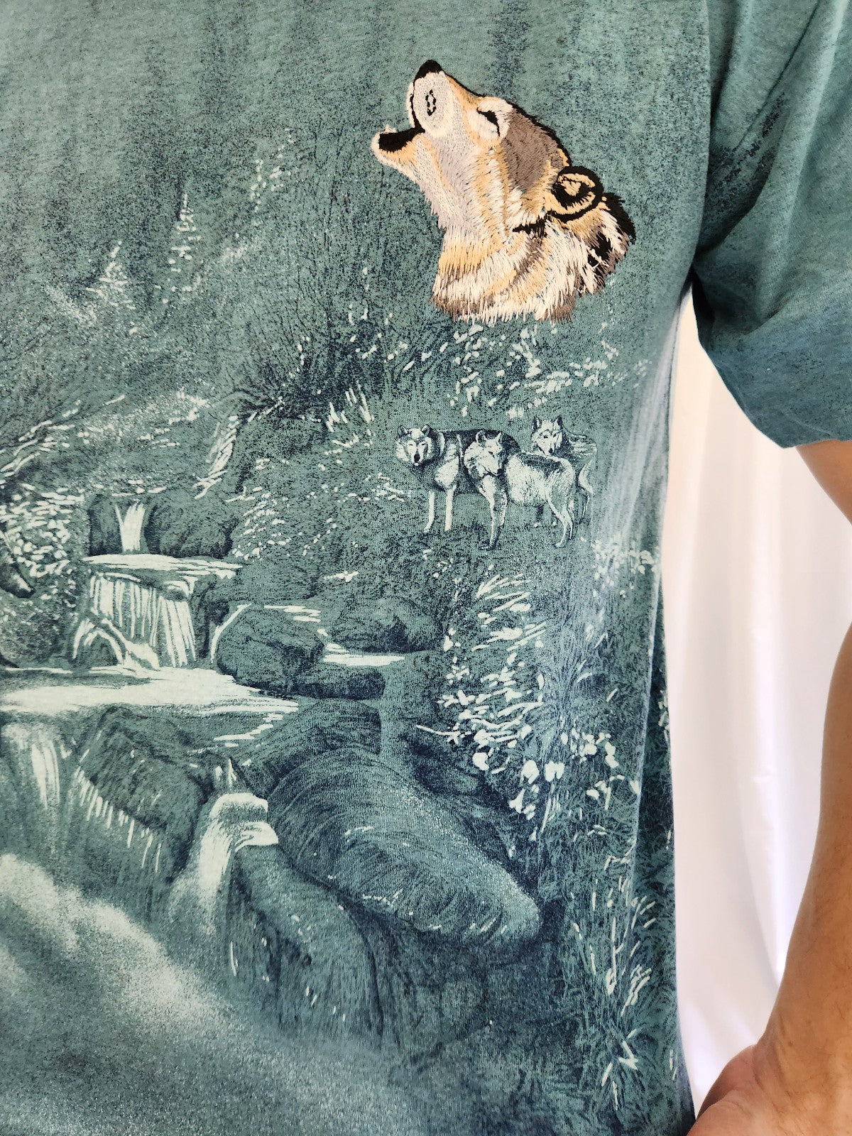 90s/00s Blue Wolf AOP Tee