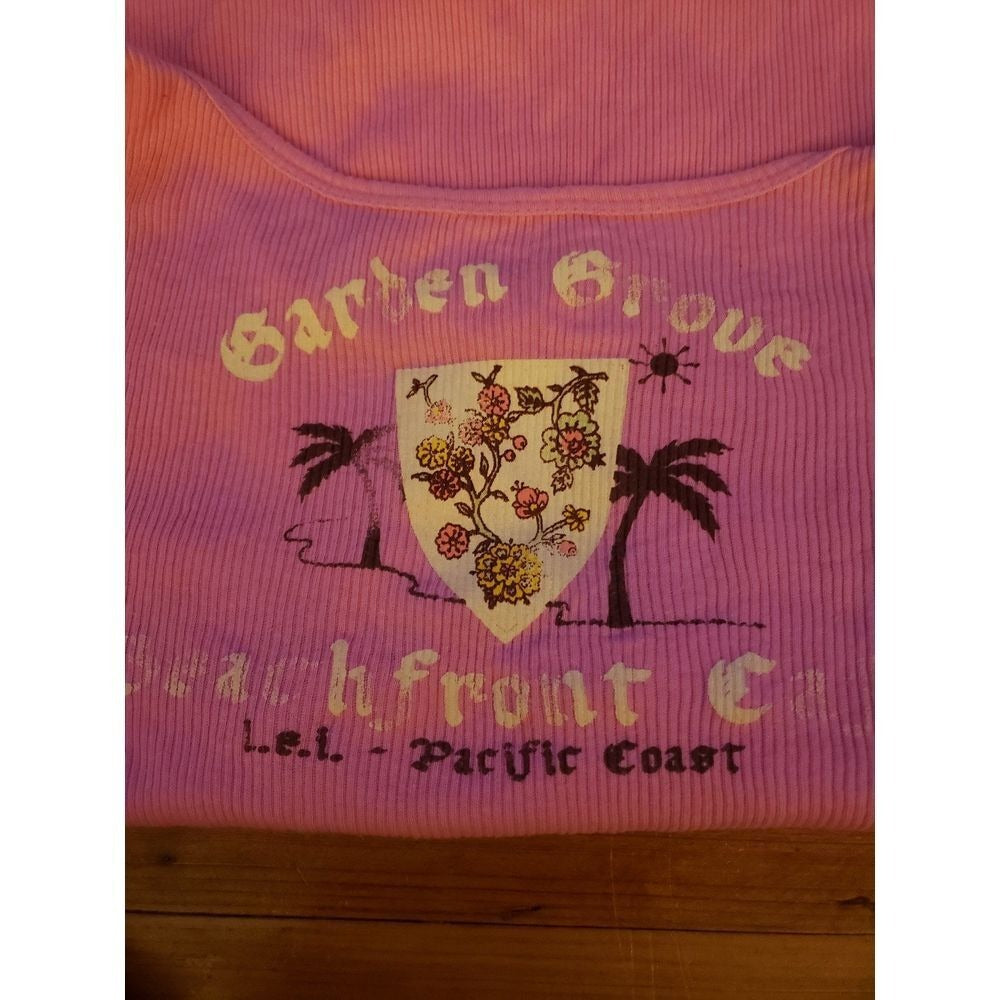 Y2K l.e.i Pink Graphic Tank