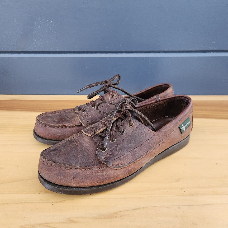 80s/90s Brown Faux Leather Oxfords