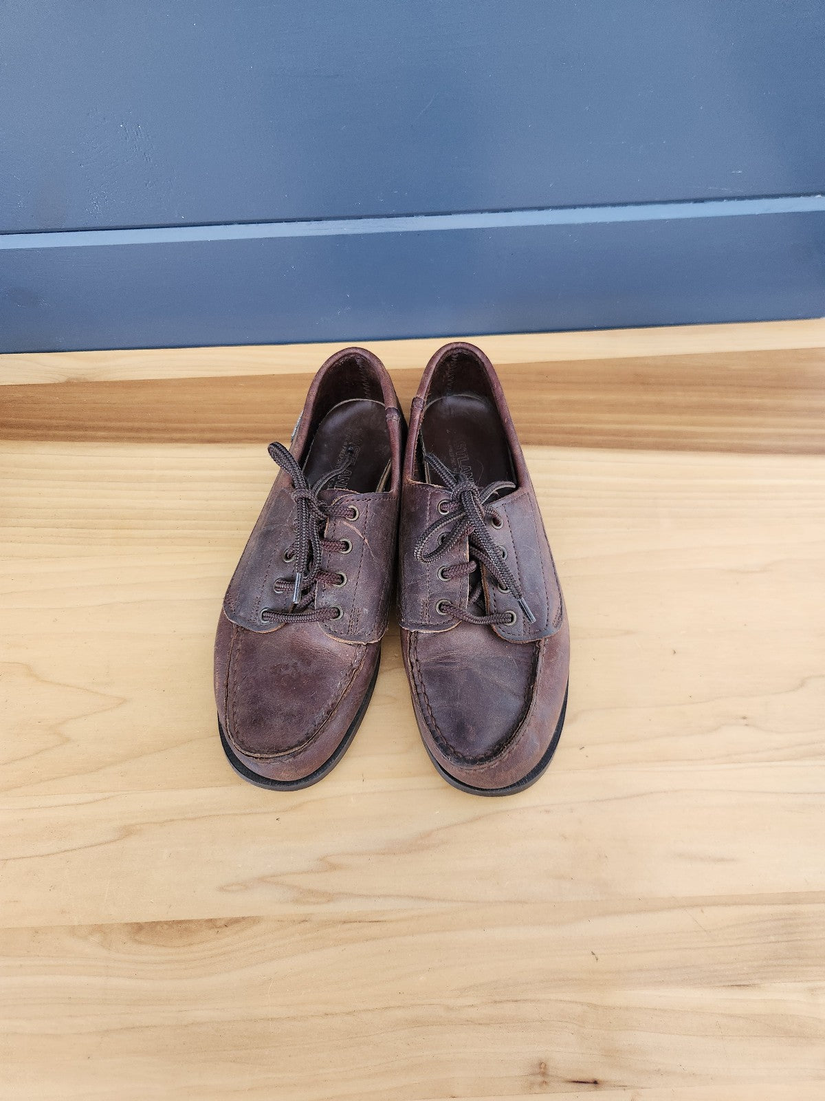 80s/90s Brown Faux Leather Oxfords