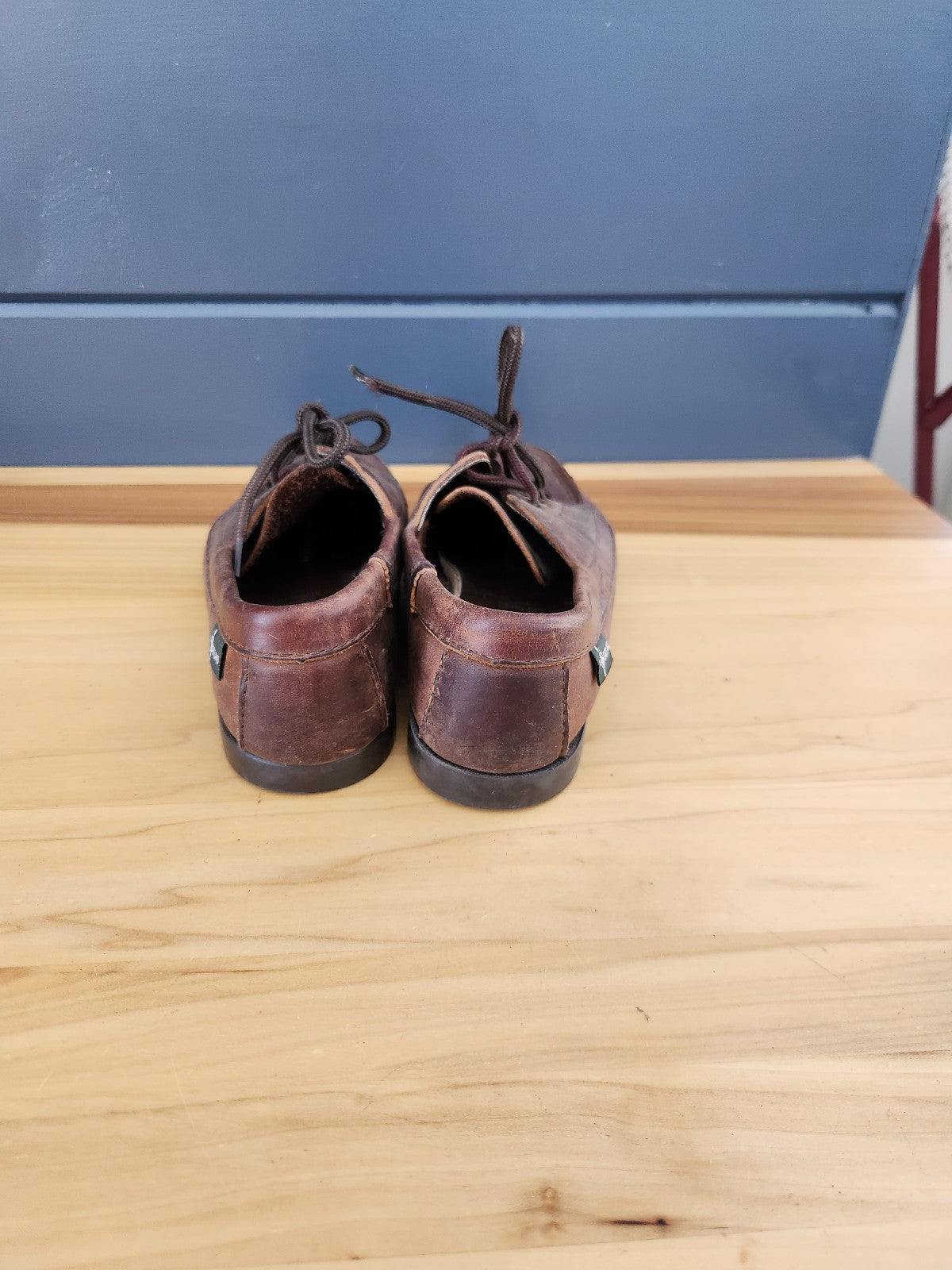 80s/90s Brown Faux Leather Oxfords