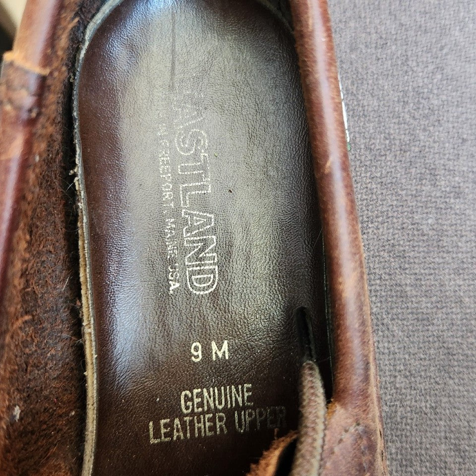 80s/90s Brown Faux Leather Oxfords