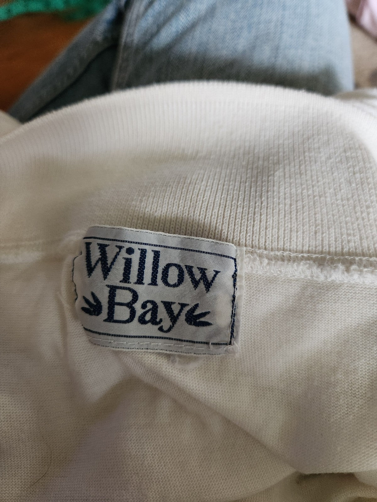 90s White Cropped Boxy Cardigan