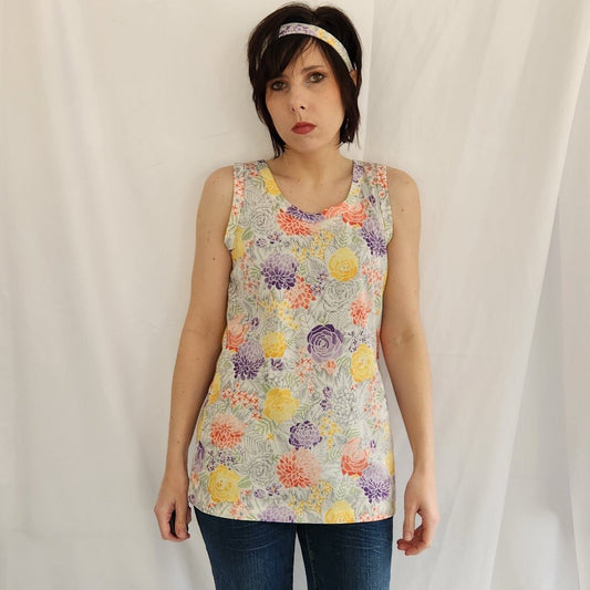 70s Home Made Floral Tank Top