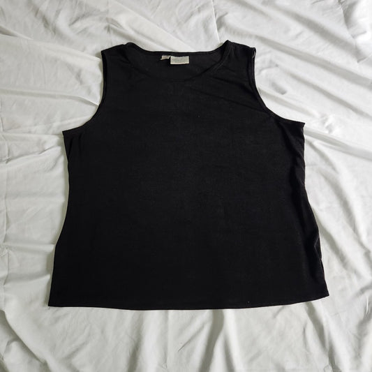 90s/00s Black Sleeveless Blouse