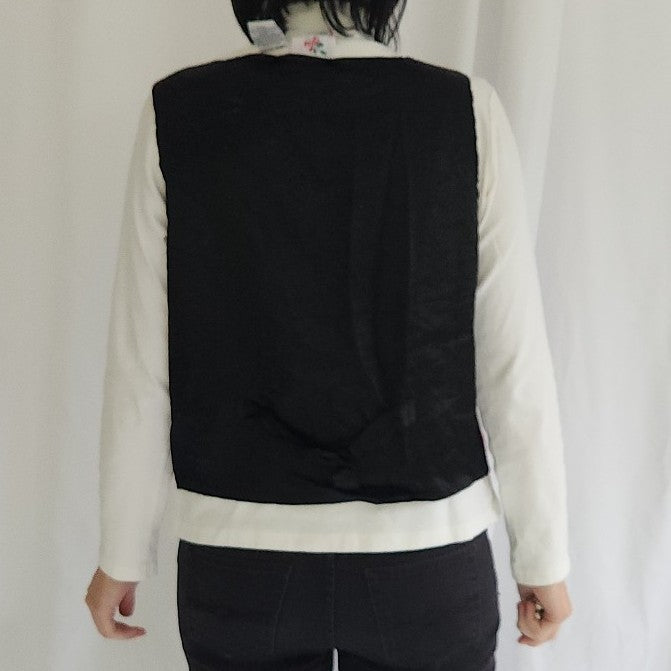 90s Poinsettia Christmas Vest