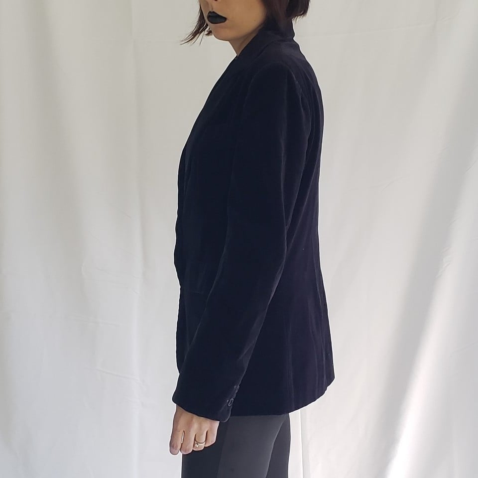 Chaus Vintage Blue Velvet Blazer