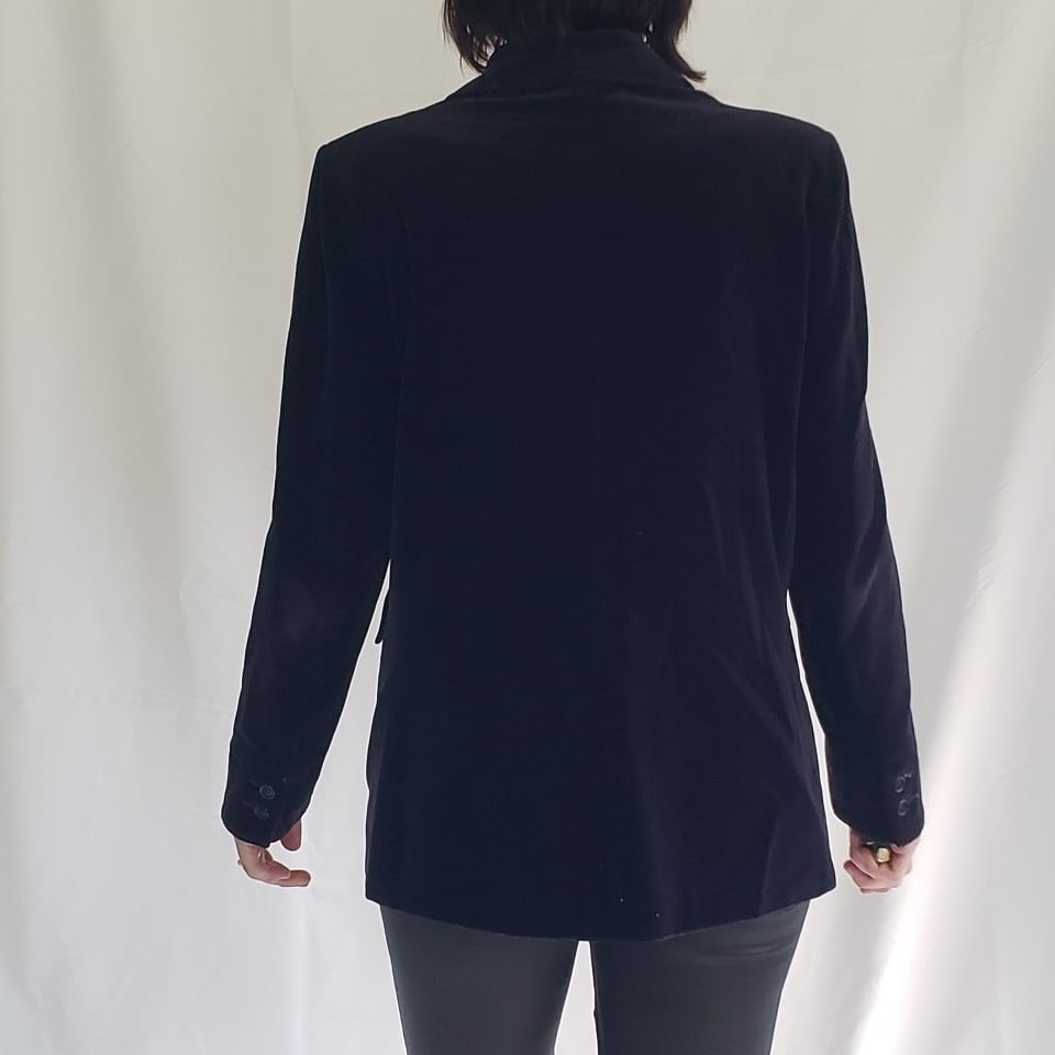 Chaus Vintage Blue Velvet Blazer