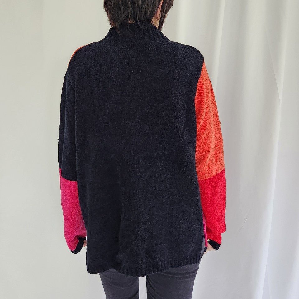 90s Black and Silver Sweater Set