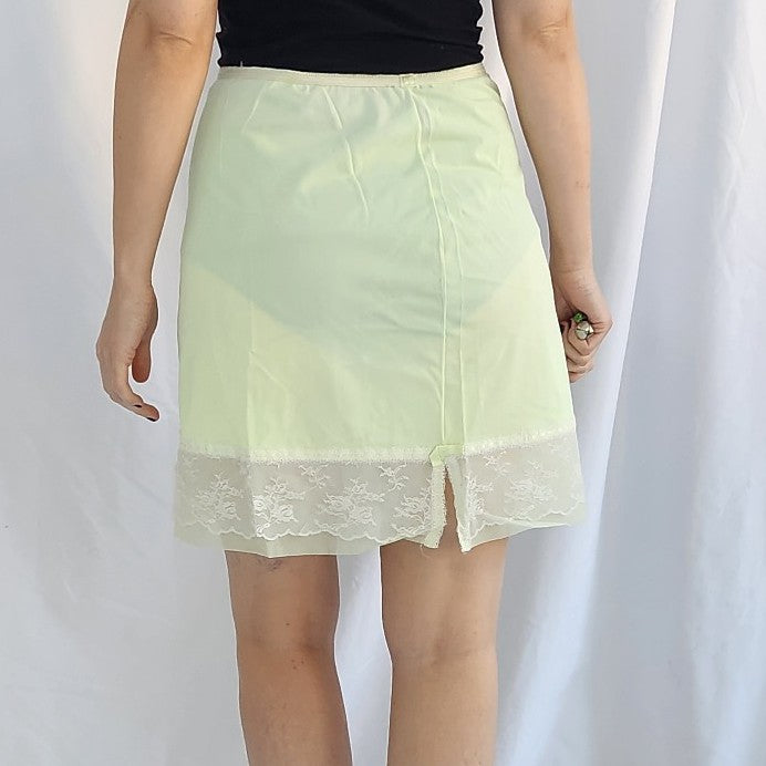 60s/70s Lime Green Half Slip