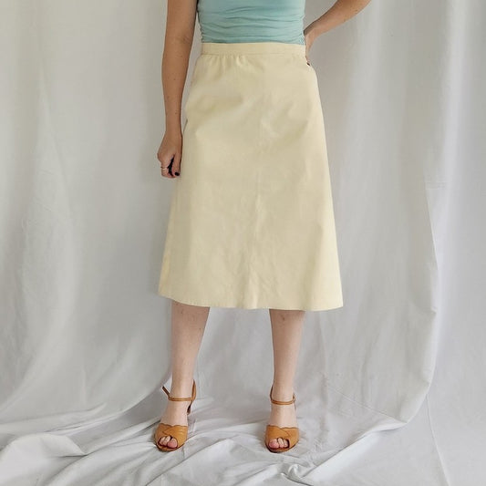 70s/80s Cream Ultrasuede Pencil Skirt
