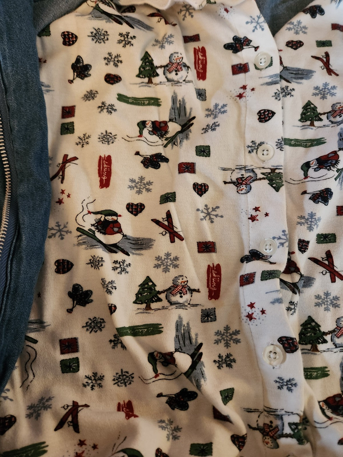 90s/00s Green Winter Theme Sweatshirt