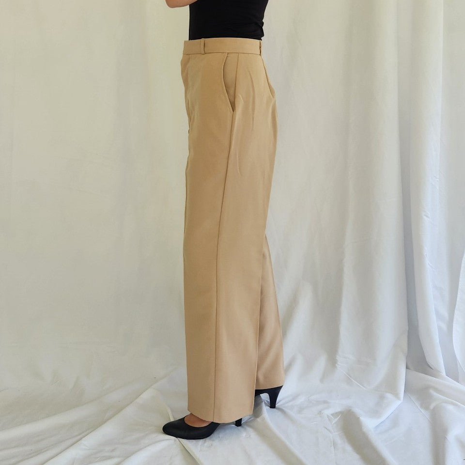 80s Tan Pleated Trousers