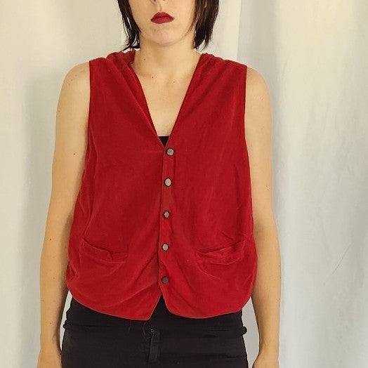 80s Red and Black Vest