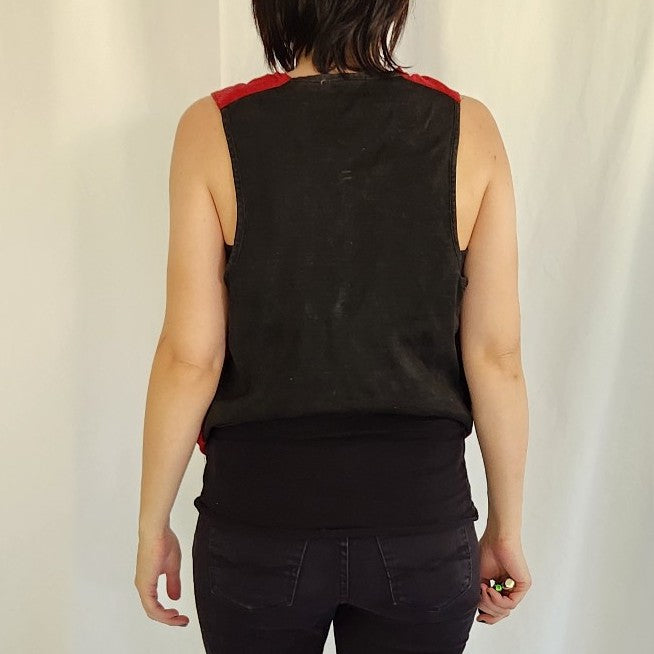 80s Red and Black Vest