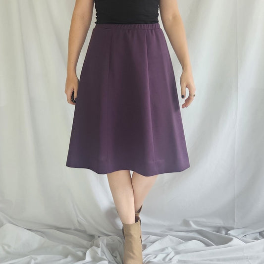 70s Purple A Line Skirt
