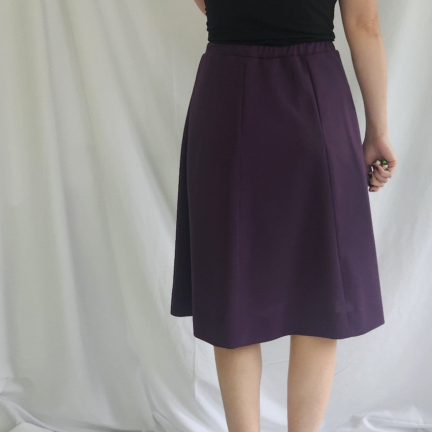 70s Purple A Line Skirt