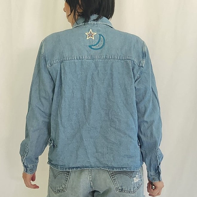 90s/00s Celestial Denim Shirt