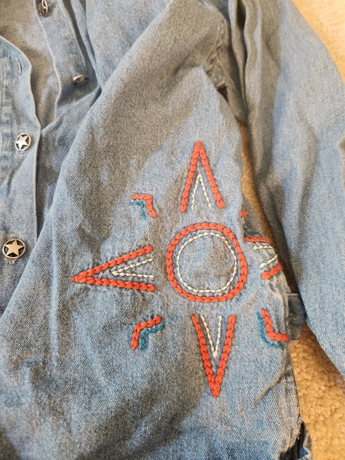 90s/00s Celestial Denim Shirt