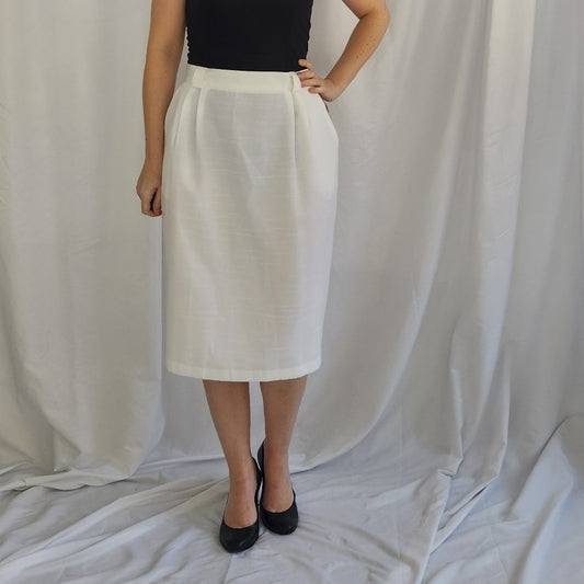 80s/90s Deadstock White Pencil Skirt