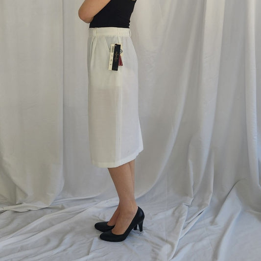 80s/90s Deadstock White Pencil Skirt