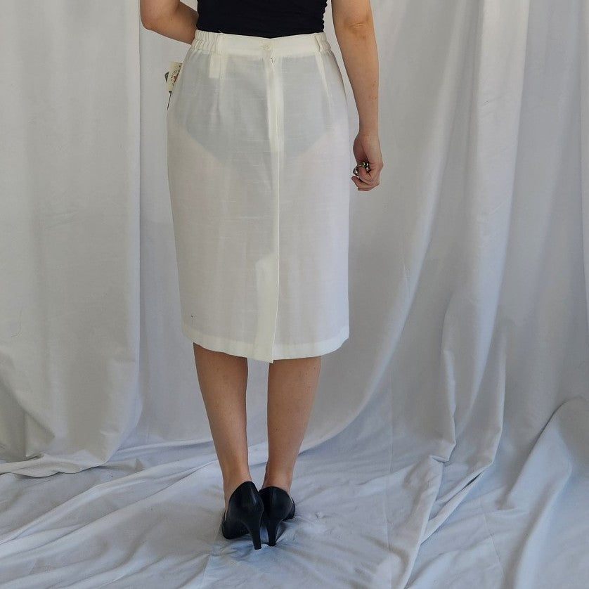80s/90s Deadstock White Pencil Skirt