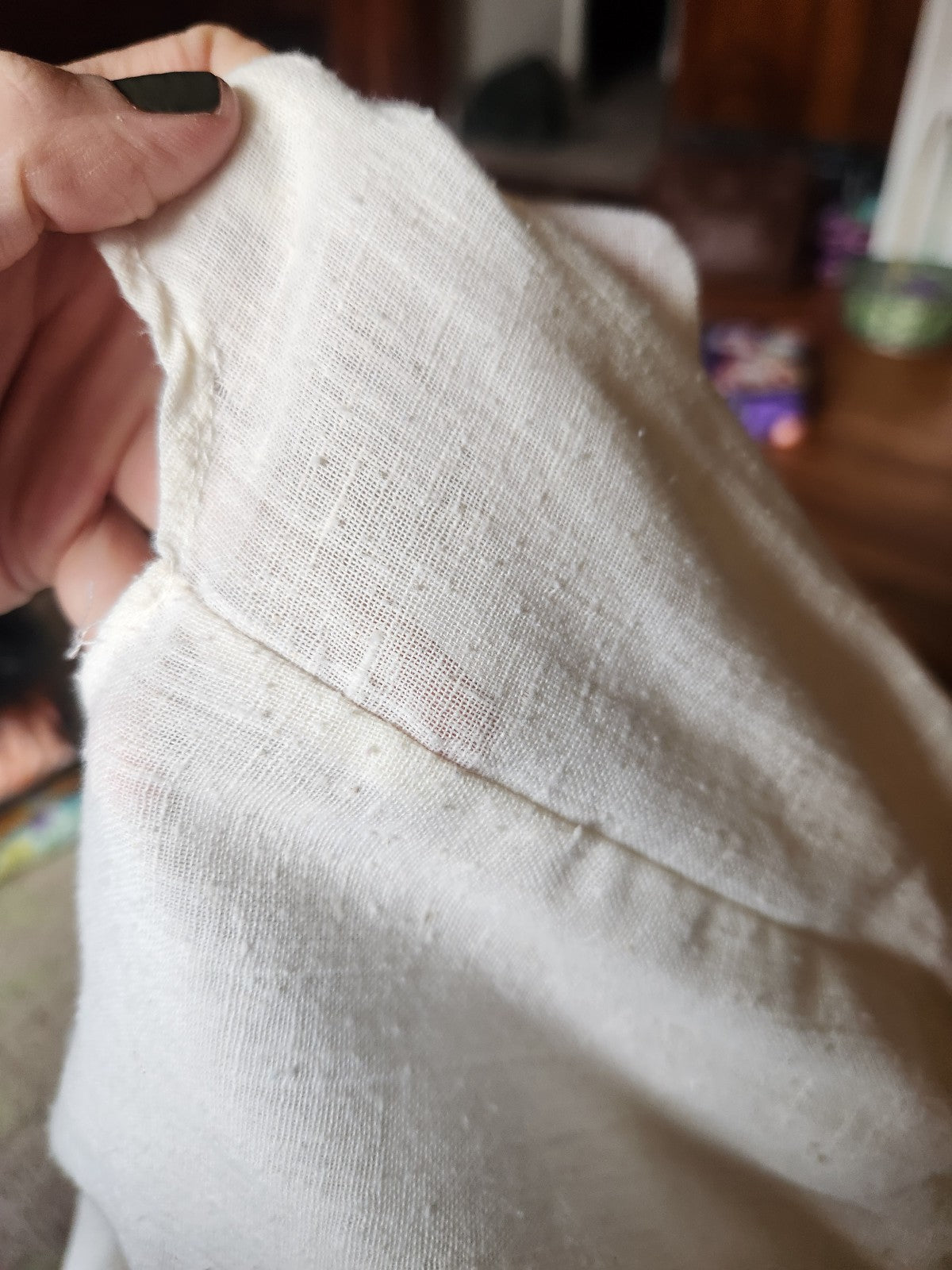 70s Cream Off the Shoulder Prairie Dress