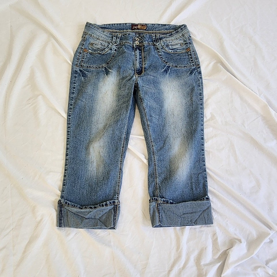Y2K Angels Low Rise Capri Jeans