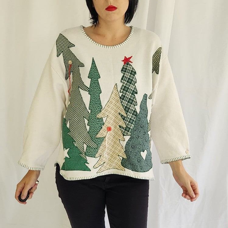 90s/00s Christmas Tree Sweatshirt