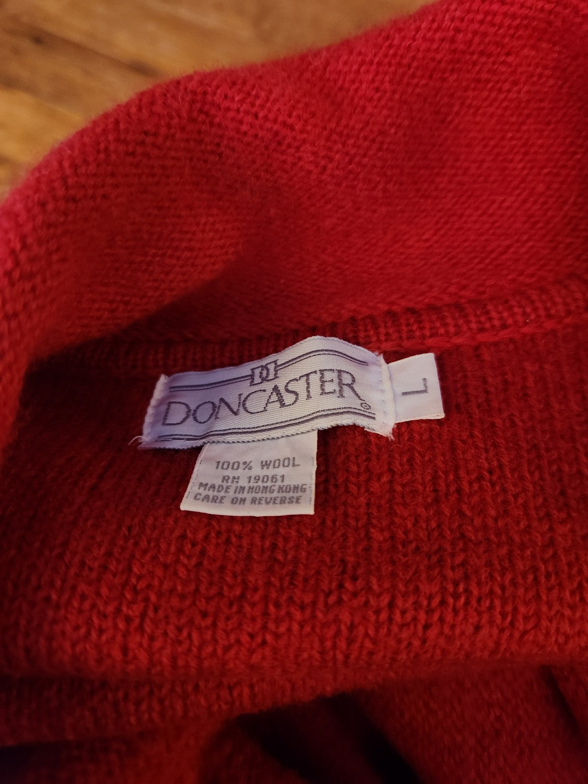 90s Red Wool Cardigan