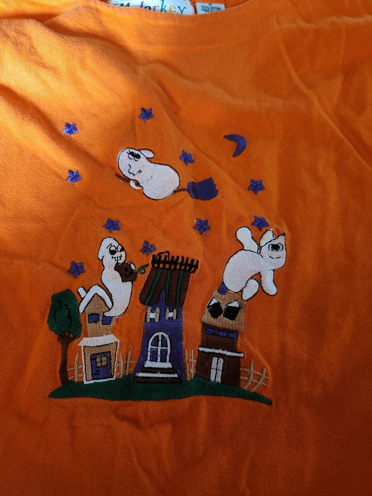 90s/Y2K Halloween Ghosts and Haunted House Long Sleeve Tee