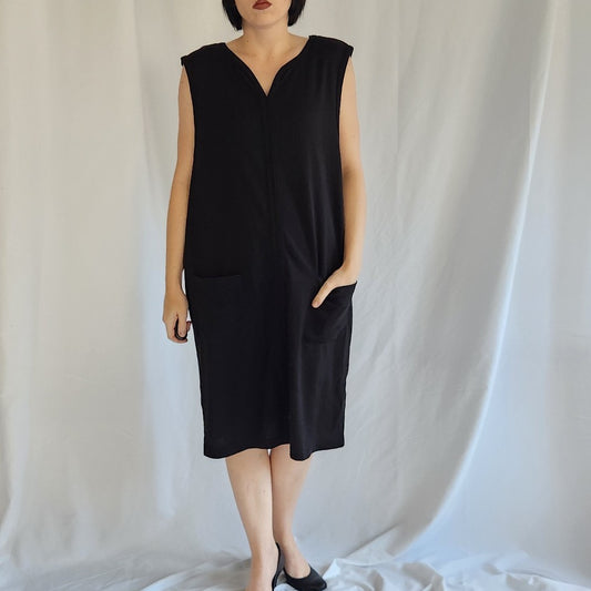 90s Deadstock Black Jumper Dress