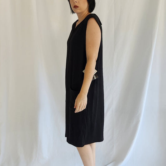 90s Deadstock Black Jumper Dress